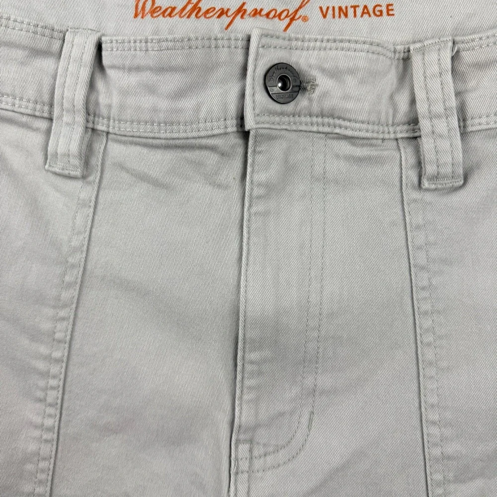 Weatherproof Vintage Men's Utility Cargo Shorts 38 Beige Cotton Spandex Stretch‎